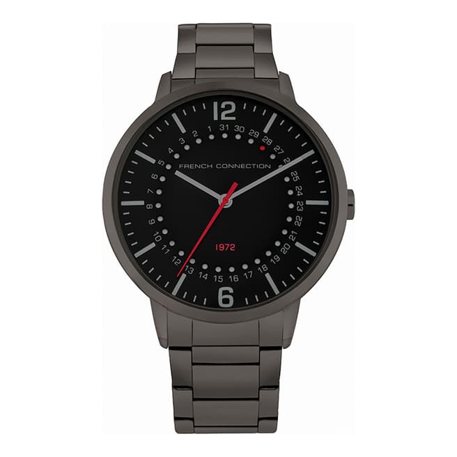 French Connection Gunmetal Stainless Steel Bracelet Watch