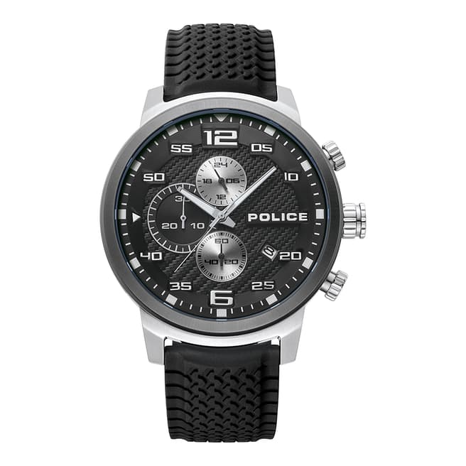 Police Black Silicone Watch