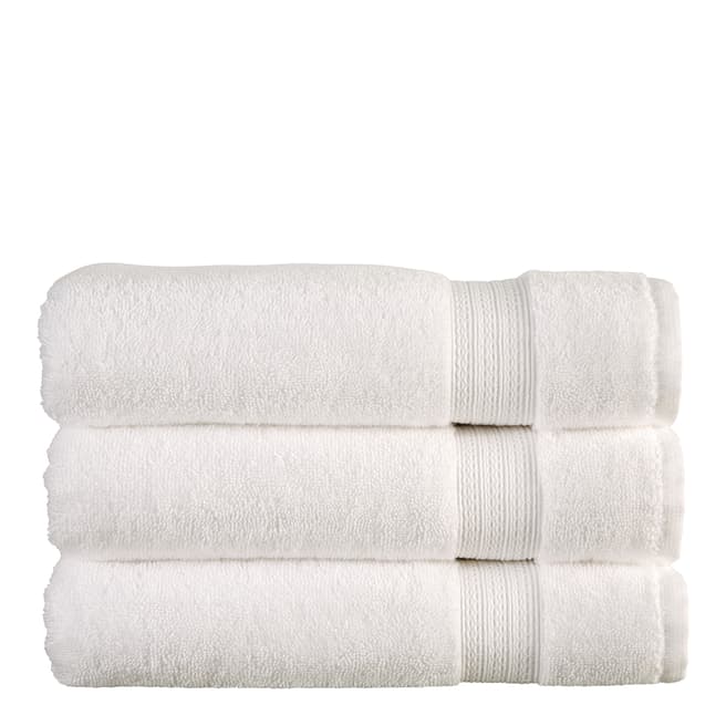 Christy Tempo Pair of Hand Towels, White 