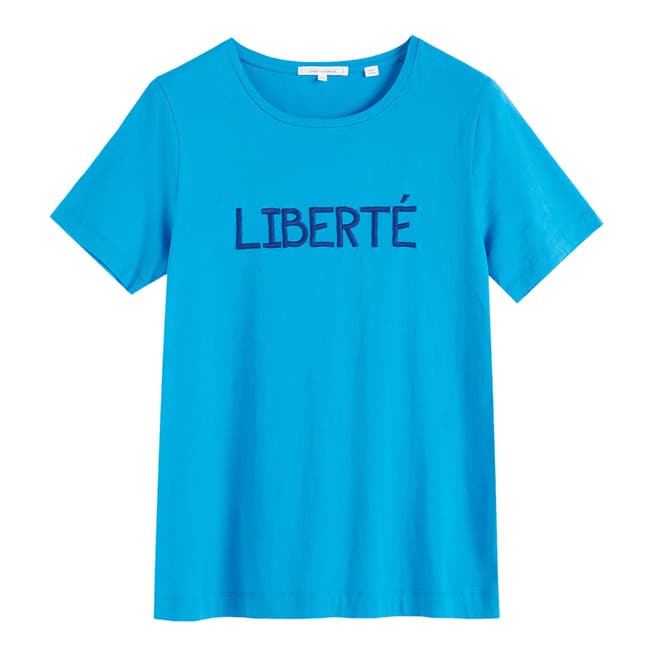 Chinti and Parker Turquoise Liberte Short Sleeve T-Shirt
