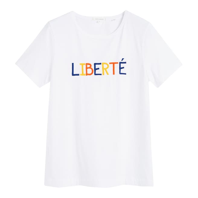 Chinti and Parker White Liberte Cotton Short Sleeve T-Shirt