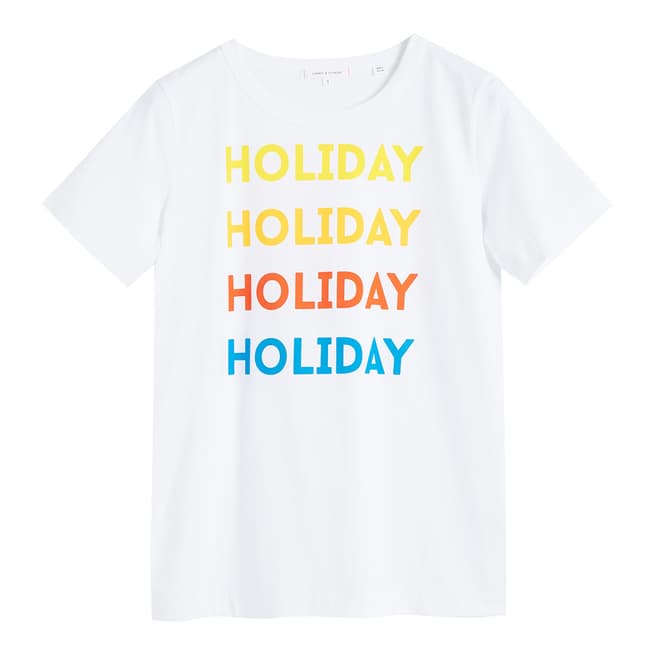 Chinti and Parker White Holiday Cotton T-Shirt