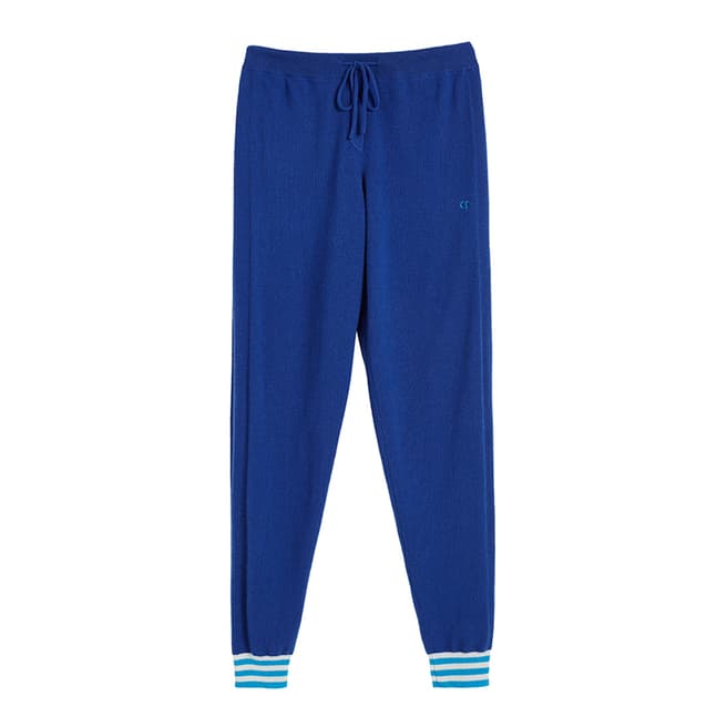 Chinti and Parker French Navy Cashmere Cuff Track Pant