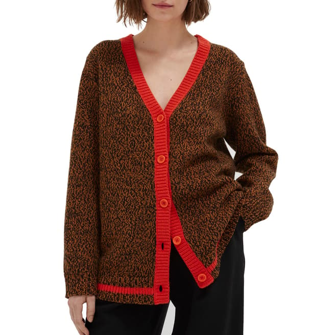 Chinti and Parker Brown Wool Dalloway Wool Cardigan