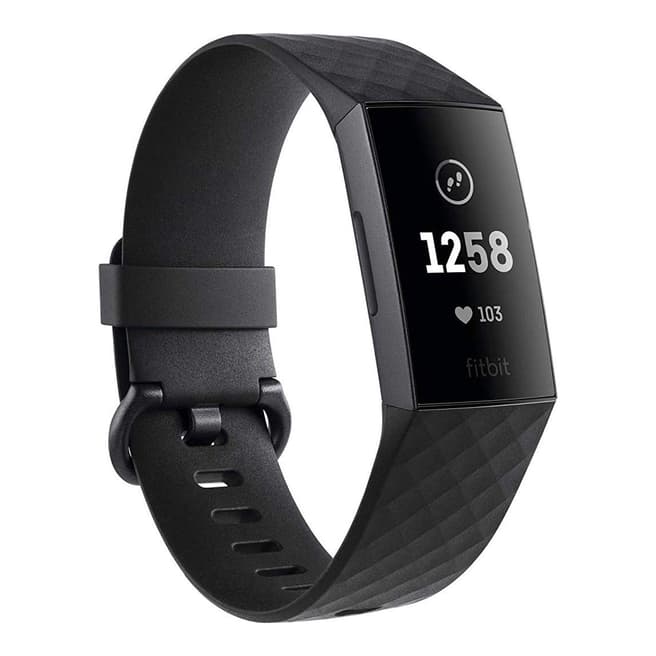 Fitbit Graphite Black Charge 3 Advanced Fitness Tracker