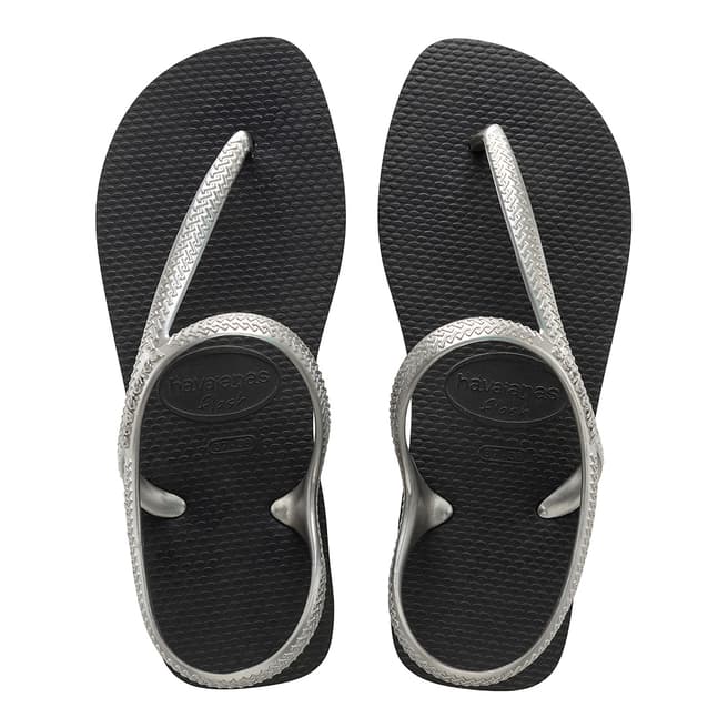 Havaianas Black Silver Flash Urban Sandals