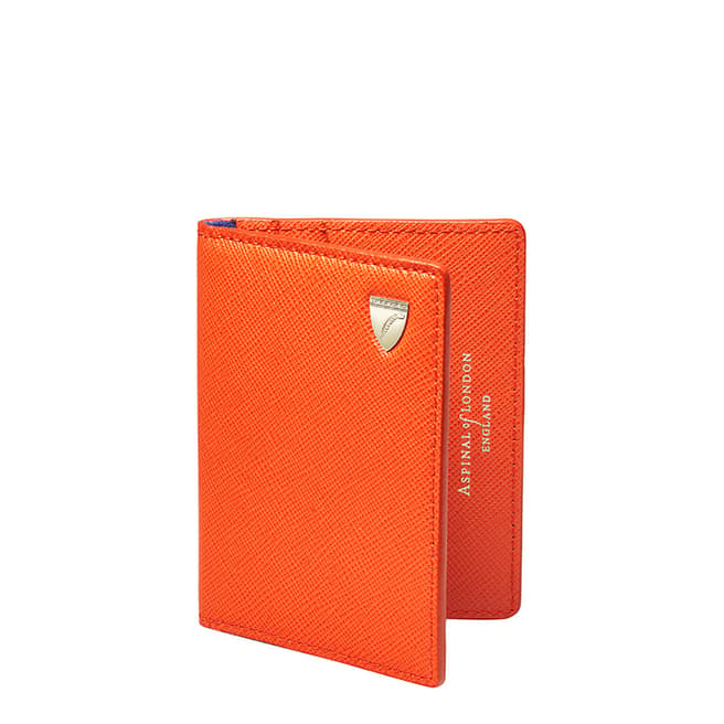 Aspinal of London Bright Orange ID & Travel Card Case
