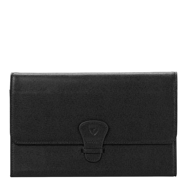 Aspinal of London Black Classic Travel Wallet