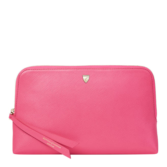Aspinal of London Bright Pink Medium Essential Cosmetic Case