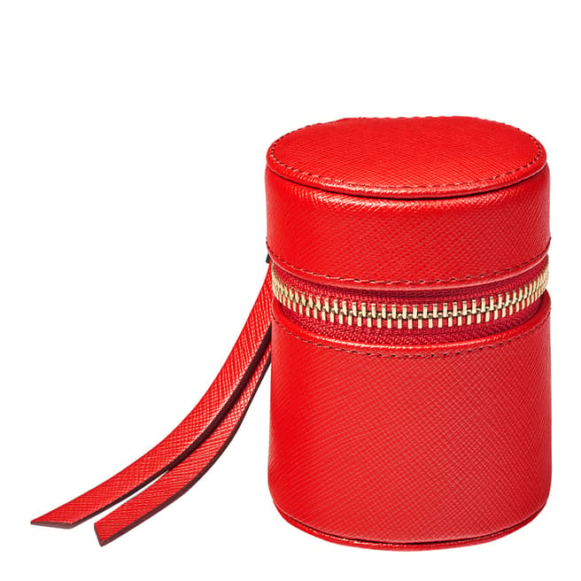 Aspinal of London Scarlet Tall Zip Travel Case