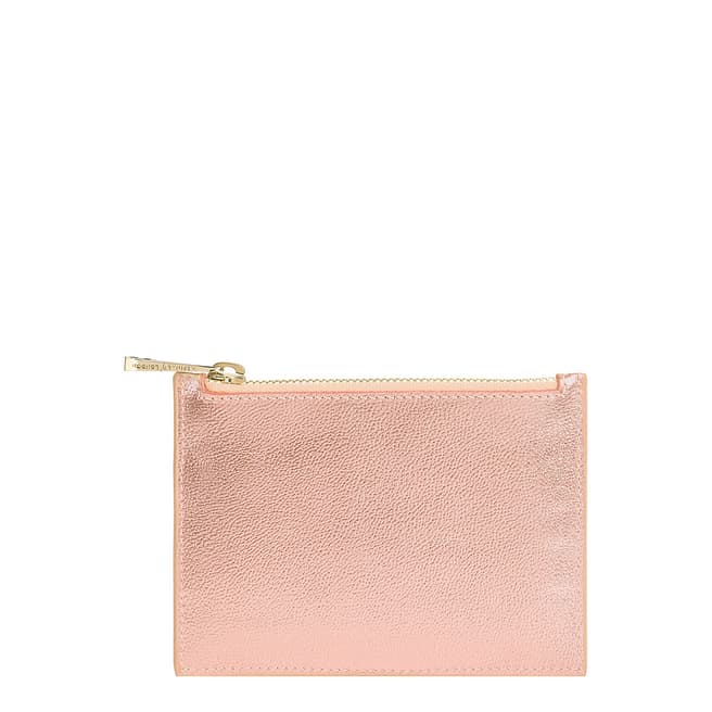 Aspinal of London Rose Gold Small Essential Flat Pouch