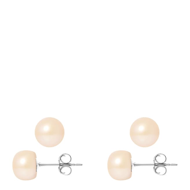 Manufacture Royale Natural Pink  Pearl Earrings 8-9mm