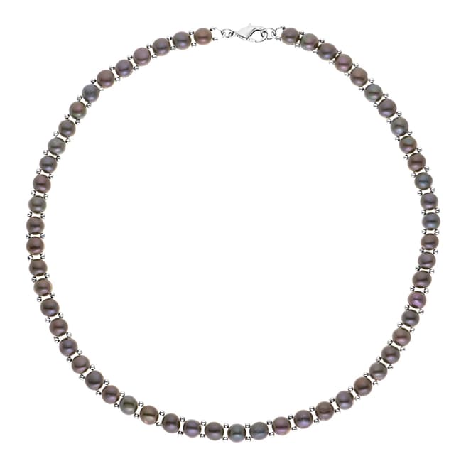 Manufacture Royale Grey Pearl Necklace 3-4mm
