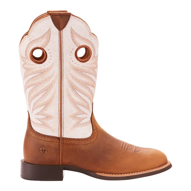 Ariat Brown Round Up Stockman Western Boots