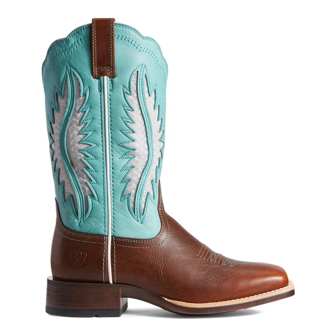 Ariat Brown & Blue Solana Ventek Western Boots