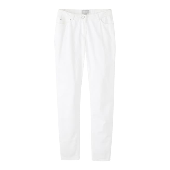 Pure Collection White Duchy Cropped Stretch Jeans