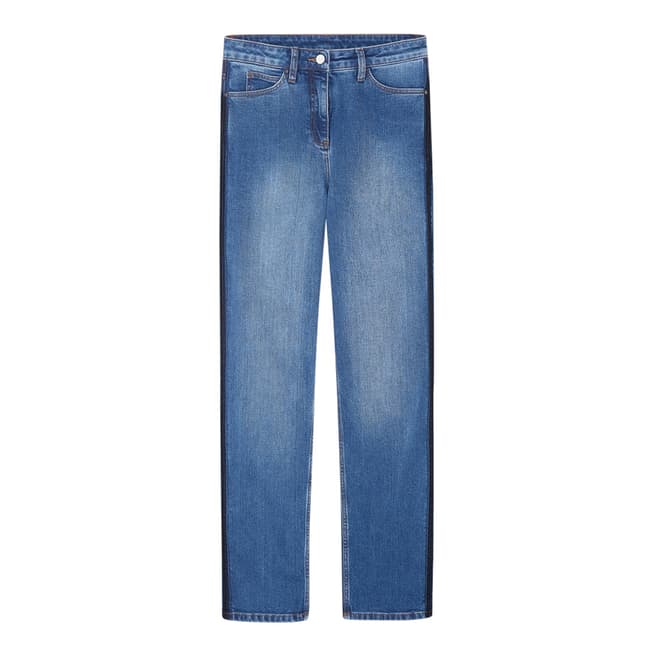 Pure Collection Mid Blue Montpellier Slim Boyfriend Stretch Jeans