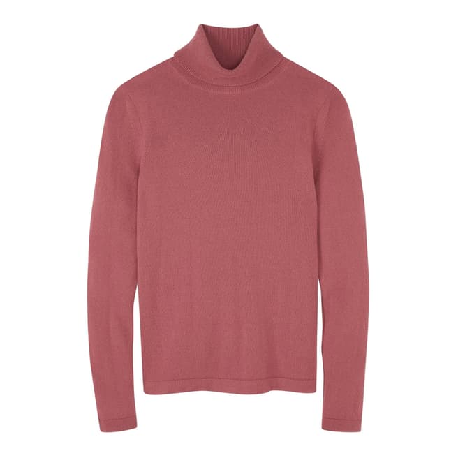 Pure Collection Soft Pink Roll Neck Cashmere Jumper