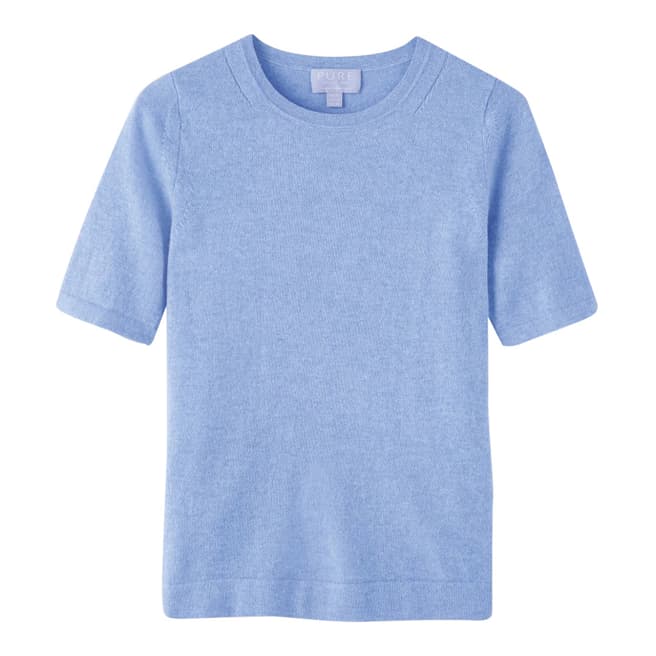 Pure Collection Soft Blue Cashmere T-Shirt