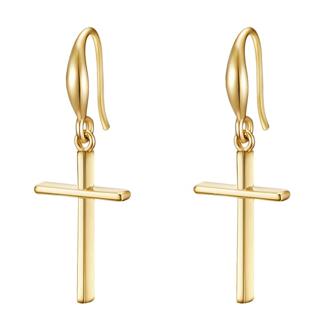 Iconic Collection Gold Cross Earrings