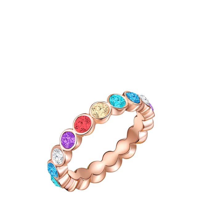 Saint Francis Crystals Rose Gold Eternity Ring with Swarovski Crystals