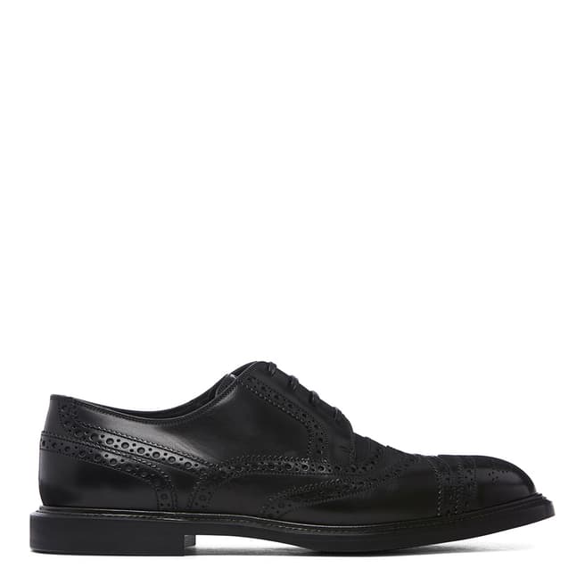 Dolce & Gabbana Black Leather Detailed Brogues