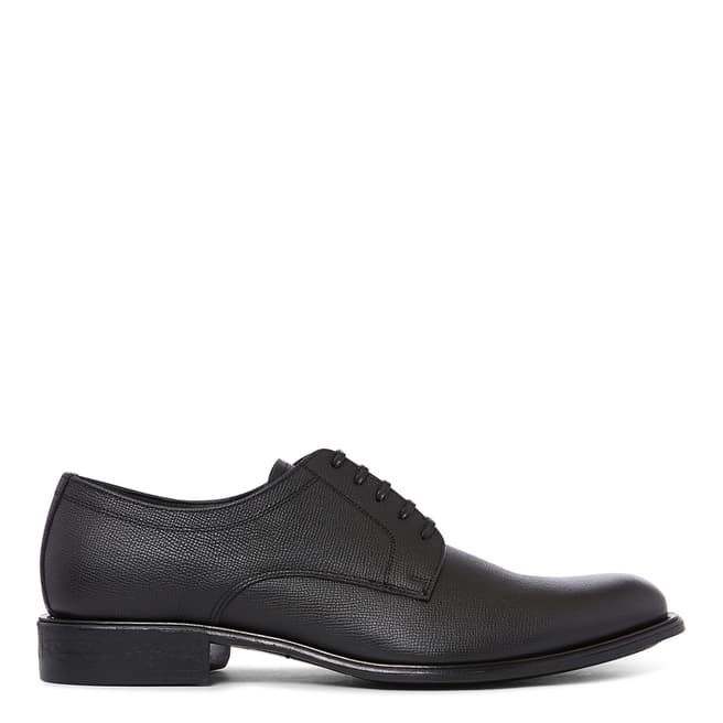 Dolce & Gabbana Black Grained Leather Formal Brogues