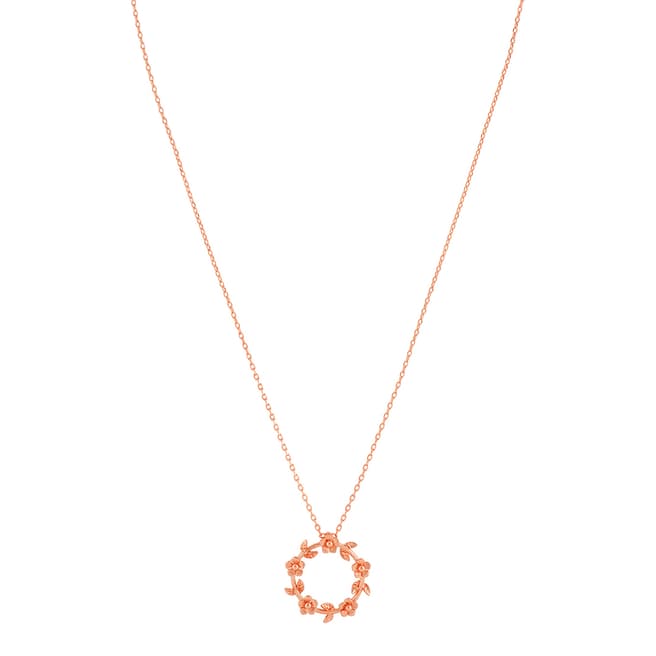 Johnny Loves Rosie Rose Gold Flower Circle Necklace