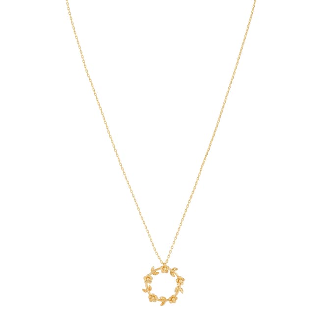 Johnny Loves Rosie Gold Flower Circle Necklace