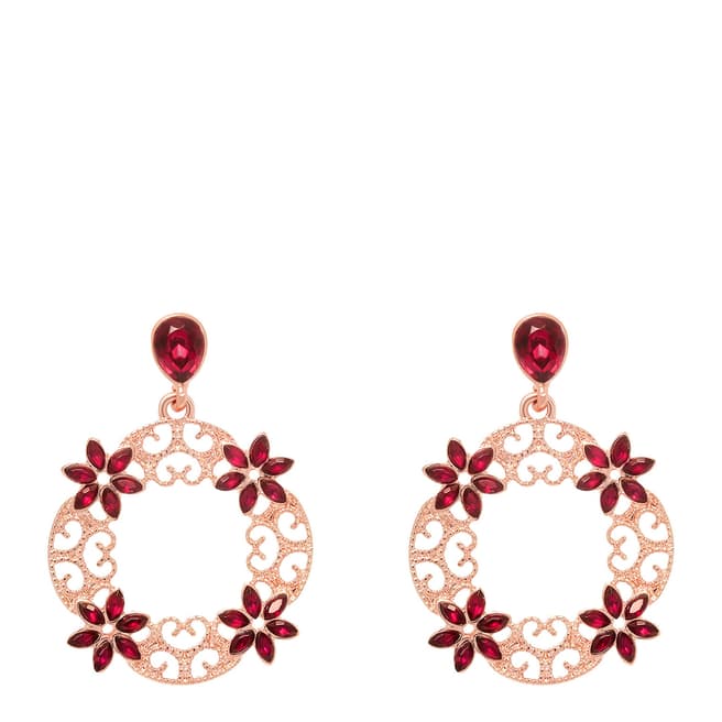 Johnny Loves Rosie Gold Floral Jewelled Earrings