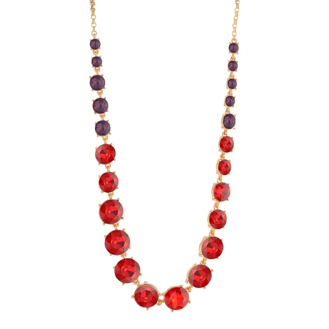 Johnny Loves Rosie Red & Purple Gem Necklace