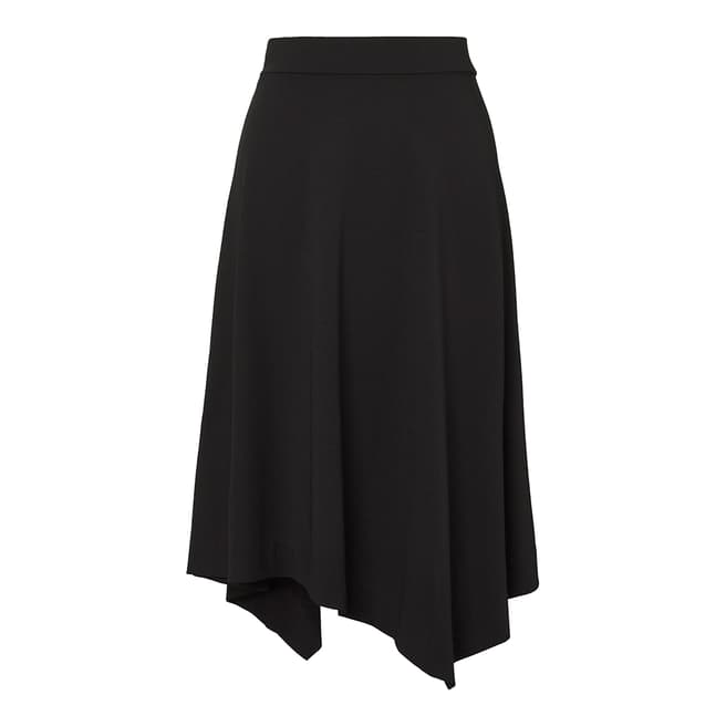 Winser London Black Asymmetric Jersey Skirt
