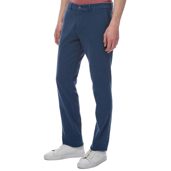 7 For All Mankind Petrol Slimmy Cotton Blend Chinos