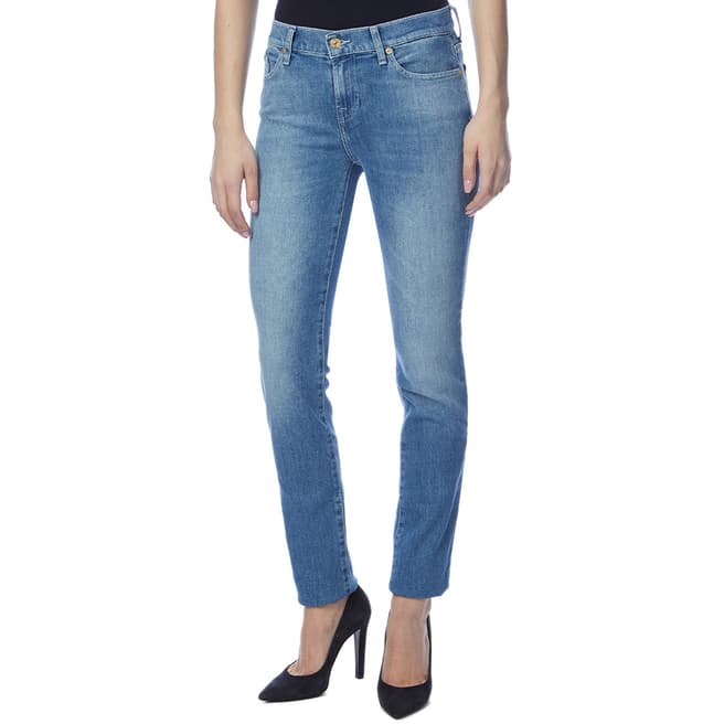 7 For All Mankind Blue Roxanne Slim Stretch Jeans