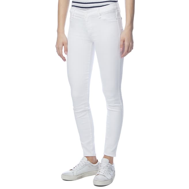 7 For All Mankind White Skinny Illusion Stretch Jeans