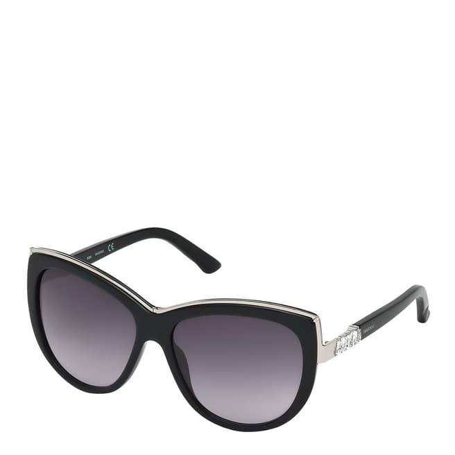 SWAROVSKI Women's Black/Purple Swarovski Sunglasses 58mm