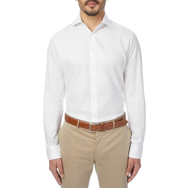 Hackett London White Royal Twill Cotton Shirt