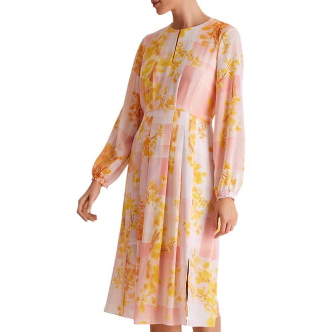 Fenn Wright Manson Pink/Multi Tiger Lily Silk Blend Dress