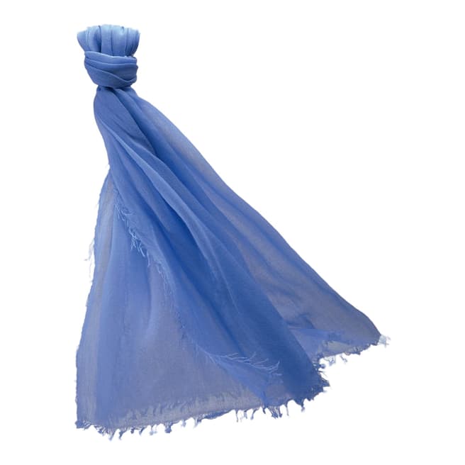 Pure Collection Soft Bluebell Ultra Fine Cashmere Scarf