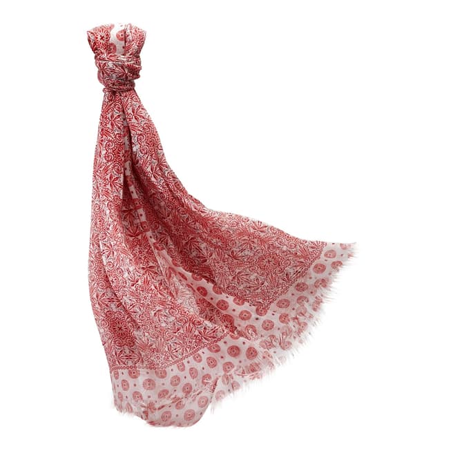 Pure Collection Foulard Border Ultra Soft Printed Scarf