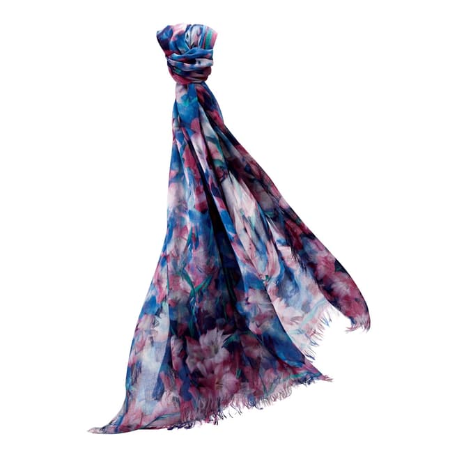 Pure Collection Garden Floral Ultra Soft Printed Scarf