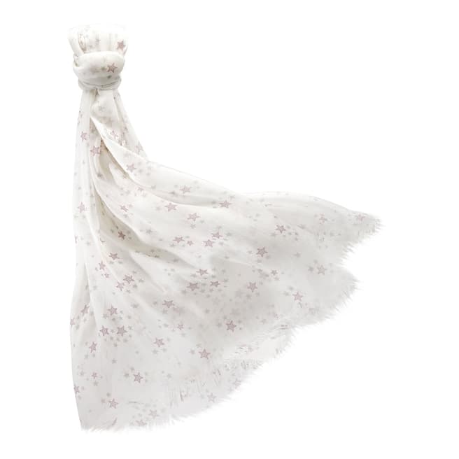 Pure Collection Lilac Star Ultra Soft Printed Scarf