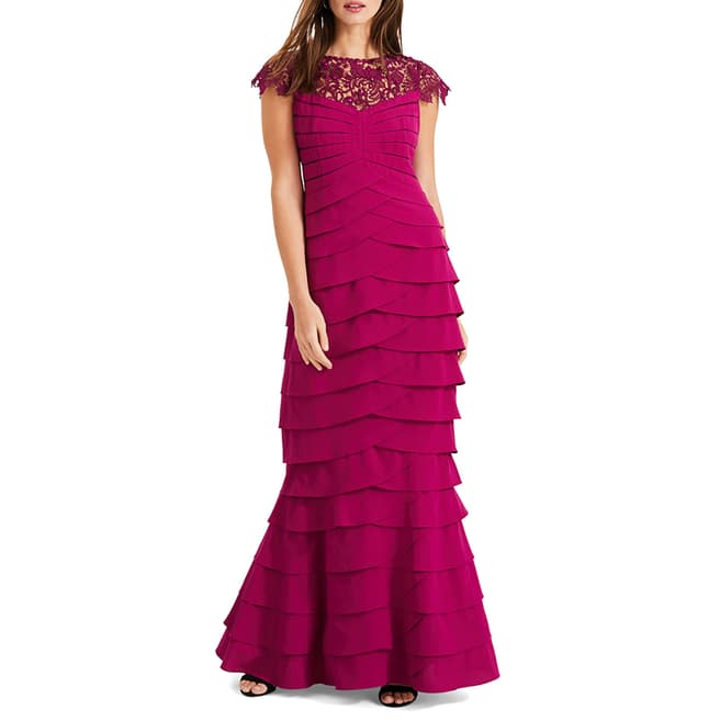 Phase Eight Pink Alix Layered Dress