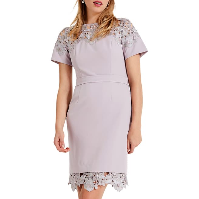 Phase Eight Lilac Debora Lace Dress