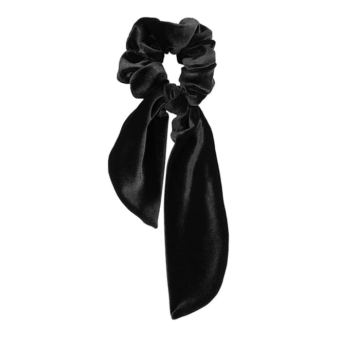 Marzoline Luxury Italian Black Velvet Scrunchie  