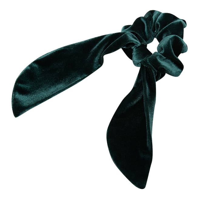 Marzoline Luxury Italian Dark Green Velvet Scrunchie  