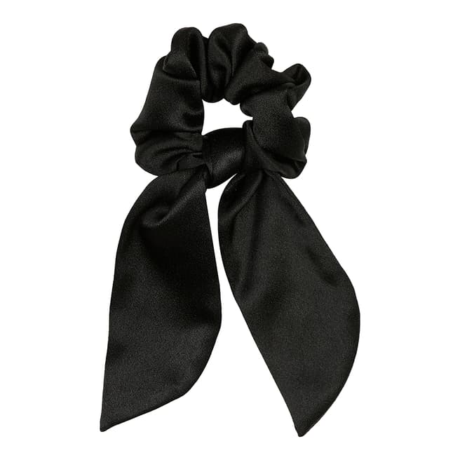 Marzoline Luxury Italian Black Silk Scrunchie  