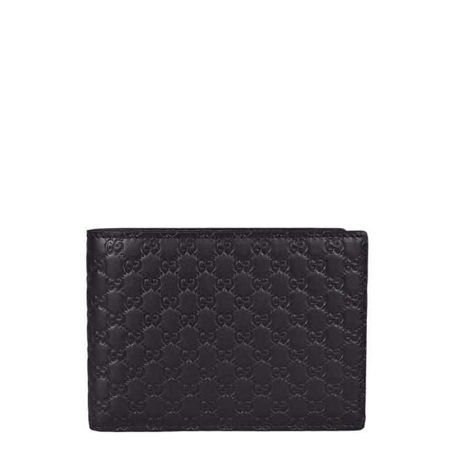 Gucci Men's Black Monogram Leather Wallet