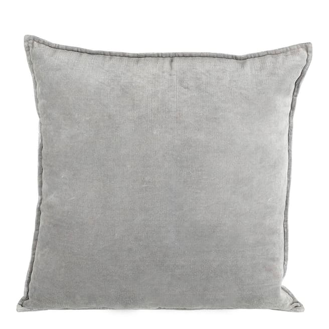 Parlane Grey Filled Velvet Cushion, 45x45cm