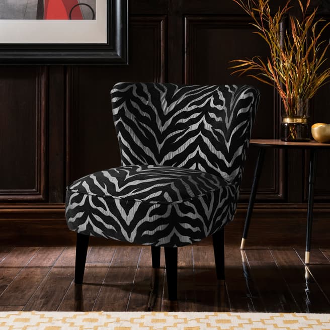 The Great Chair Company Malmesbury Accent Chair Limpopo Silver Black Legs